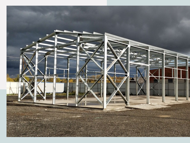 Двускатные ангары в Киров от 622 руб. за квадрат